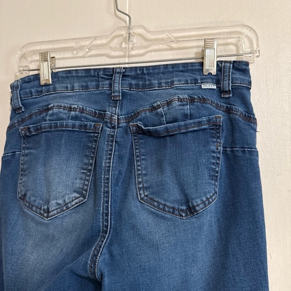 ENJEAN Jeans Womens 7/28 Dark Blue Denim Slim Fit Stretch Comfortable Trendy - Picture 6 of 7